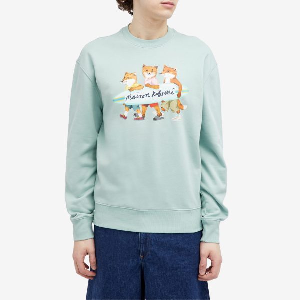 Maison Kitsuné Surfing Foxes Crew Sweat