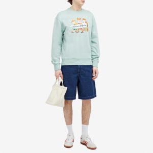 Maison Kitsuné Surfing Foxes Crew Sweat