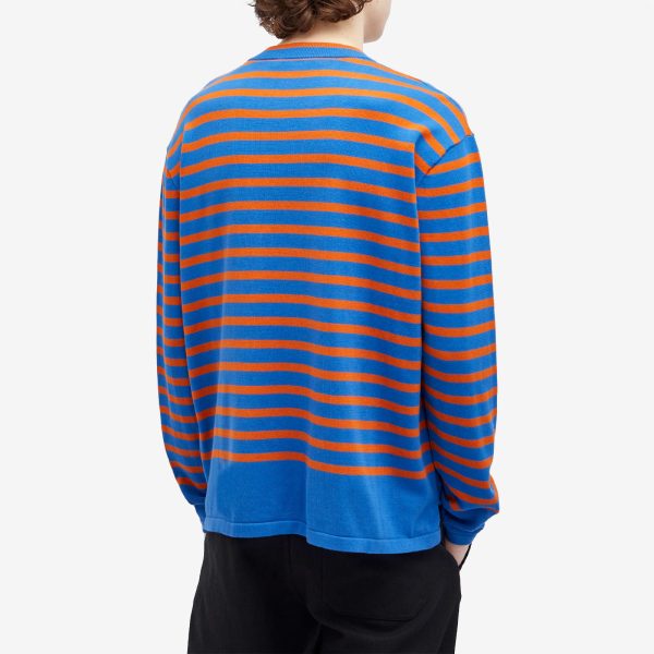 Maison Kitsuné Fox Head Intarsia Stripe Sweat