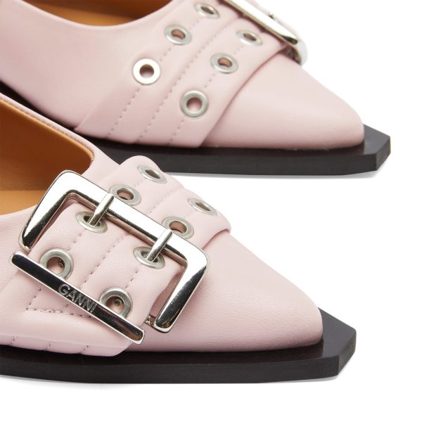 Ganni Feminine Buckle Ballerina