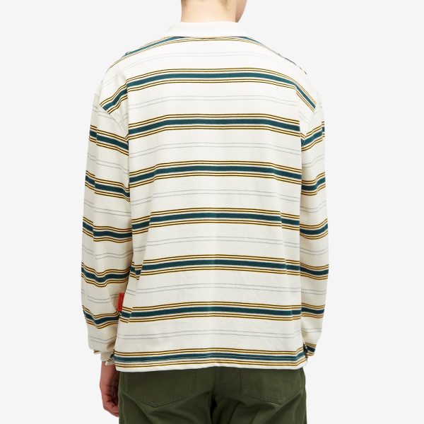 Uniform Bridge Stripe Longsleeve Polo Shirt