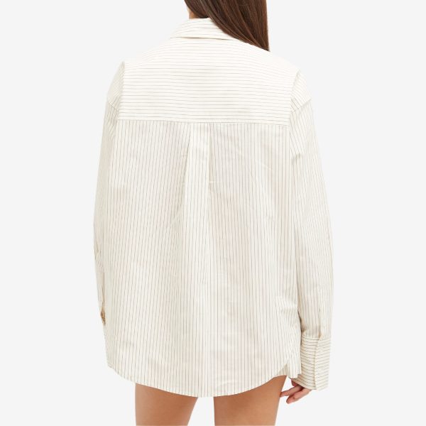 Good American Stripe Poplin Shirt