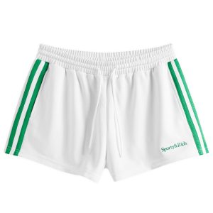 Sporty & Rich Serif Logo Embroidered Shorts