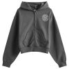 Sporty & Rich Paris Coutry Club Zipped Cropped Hoodie