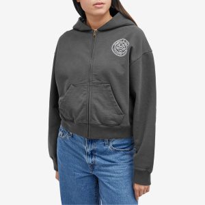Sporty & Rich Paris Coutry Club Zipped Cropped Hoodie