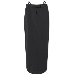 Alexander Wang Fitted Long Skirt With Logo Elastic G String