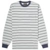 Beams Plus Long Sleeve Multi Stripe Pocket T-Shirt