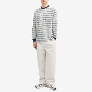 Beams Plus Long Sleeve Multi Stripe Pocket T-Shirt