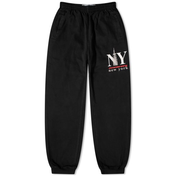 Alexander Wang Denim Sweatpant With Puff Print