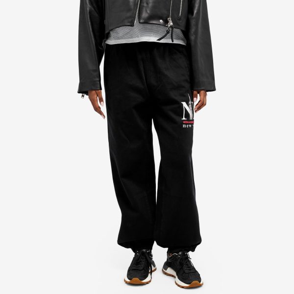 Alexander Wang Denim Sweatpant With Puff Print