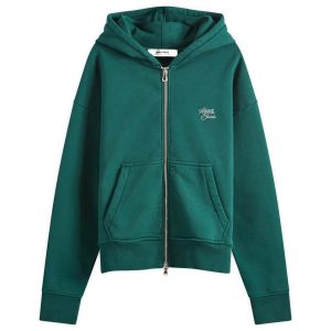 about:blank Stacked Logo Zip Hoodie
