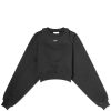 Off-White Off Stamp Logo Crop Crew Sweat