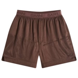 GANNI Washed Satin Shorts