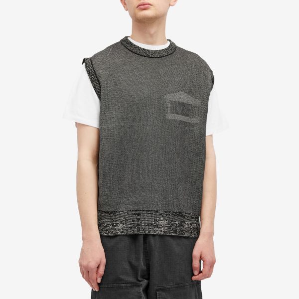 Aries Glitch Temple Knit Vest