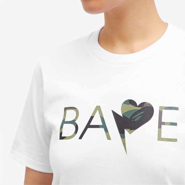 A Bathing Ape 1st Camo Heart Bapeogo T-Shirt