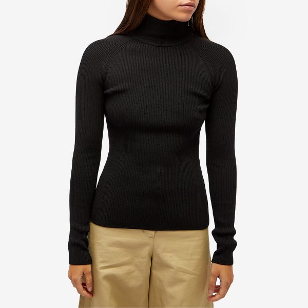 Max Mara Canard Fitted High Neck Jumper