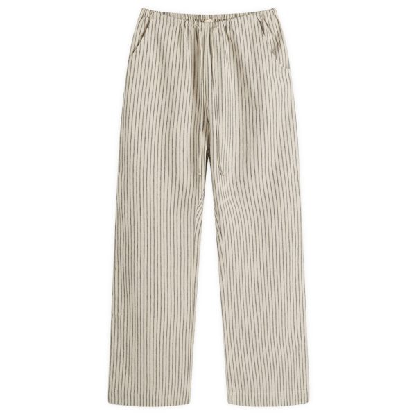 DONNI. Linen Stripe Drawstring Pant