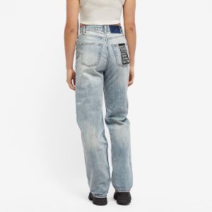 Ksubi Playback Distressed Relaxed Straight High Rise Jeans