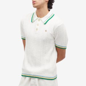 Casablanca Ribbed Boucle Polo