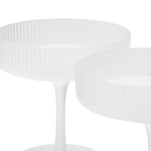 ferm LIVING Ripple Champagne Saucers - Set of 2