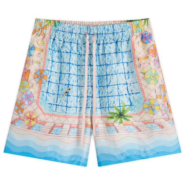 Casablanca Le Plongeon Silk Shorts