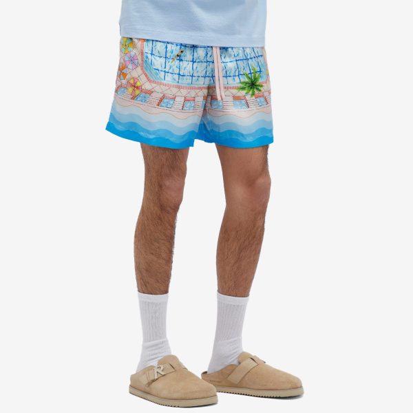 Casablanca Le Plongeon Silk Shorts