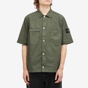 Stone Island Stretch-TC Garment Dyed Short Sleeve Overshirt