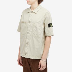 Stone Island Stretch-TC Garment Dyed Short Sleeve Overshirt