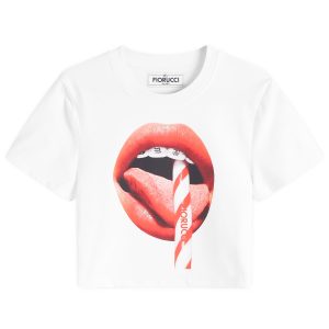 Fiorucci Mouth Print Cropped T-Shirt