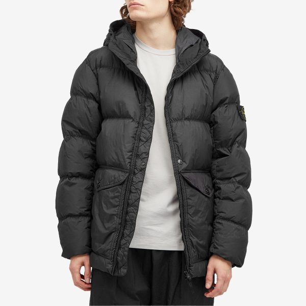 Stone Island Crinkle Reps Hooded Down Jacket