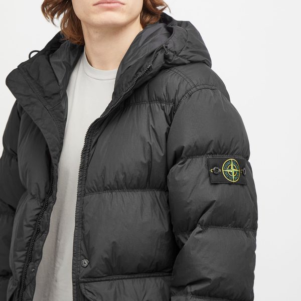 Stone Island Crinkle Reps Hooded Down Jacket