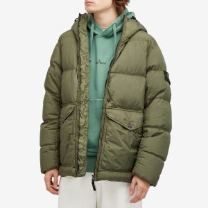 Stone Island Crinkle Reps Hooded Down Jacket