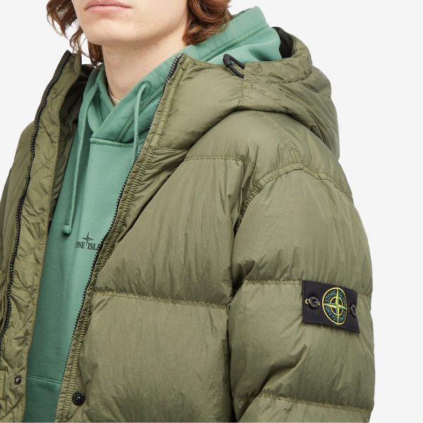 Stone Island Crinkle Reps Hooded Down Jacket