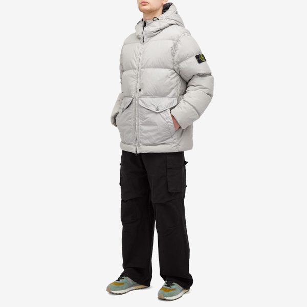 Stone Island Crinkle Reps Hooded Down Jacket