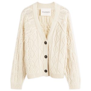 Closed Cable Knit Cardigan