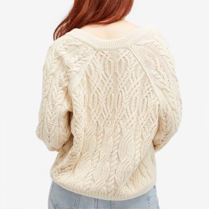 Closed Cable Knit Cardigan