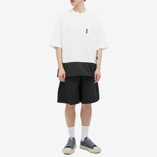 Comme des Garçons Homme Heavyweight Panelled Drawstring Pock