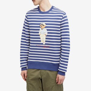 Polo Ralph Lauren Hemingway Bear Stripe Crew Sweatshirt