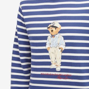 Polo Ralph Lauren Hemingway Bear Stripe Crew Sweatshirt