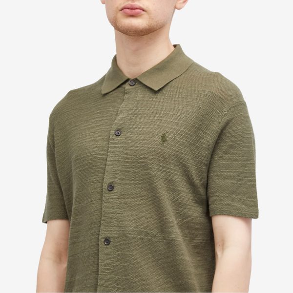 Polo Ralph Lauren Button Through Knitted Polo Shirt