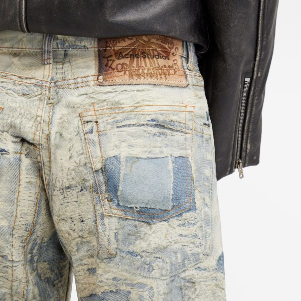 Acne Studios Printed Wide Leg Jeans