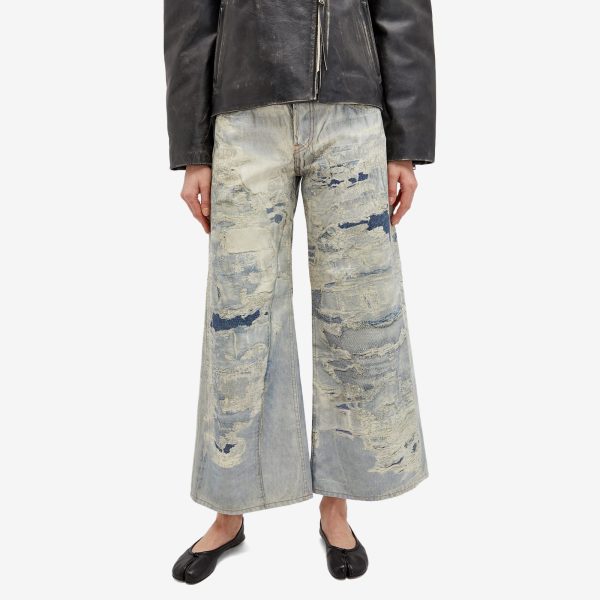 Acne Studios Printed Wide Leg Jeans