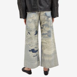 Acne Studios Printed Wide Leg Jeans