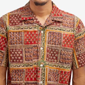 Beams Plus Open Collar Block Print Shirt