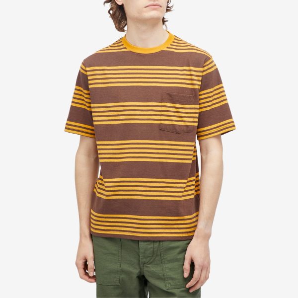 Beams Plus Nep Stripe Pocket T-Shirt