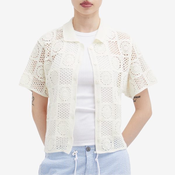 Obey Agatha Crochet Knit Top