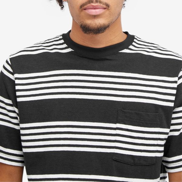 Beams Plus Nep Stripe Pocket T-Shirt