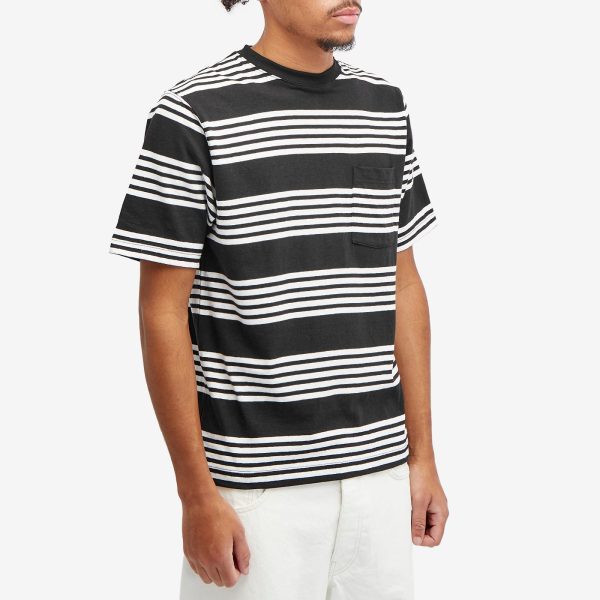 Beams Plus Nep Stripe Pocket T-Shirt