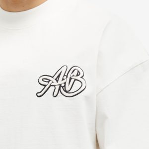 about:blank Initial Logo Mock Neck T-Shirt