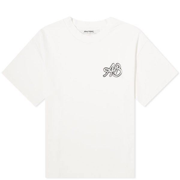 about:blank Initial Logo Mock Neck T-Shirt